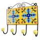 Navy Blue Tiny Flower Ceramic Tiles Hook
